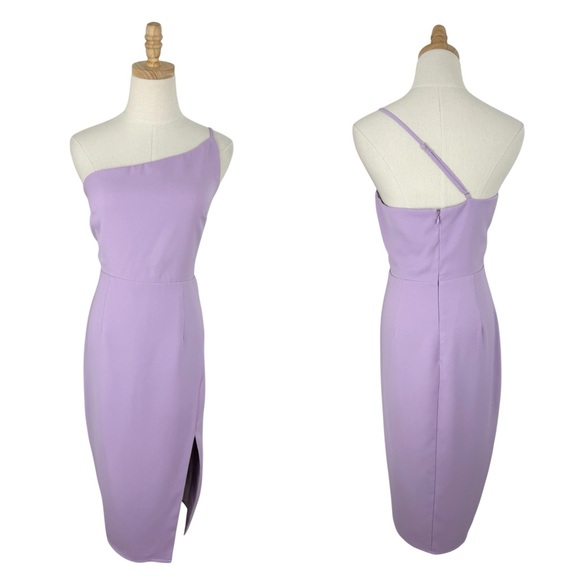 Lovers & Friends Lazo One Shoulder Dress Lilac Purple Sz M - Picture 5 of 13
